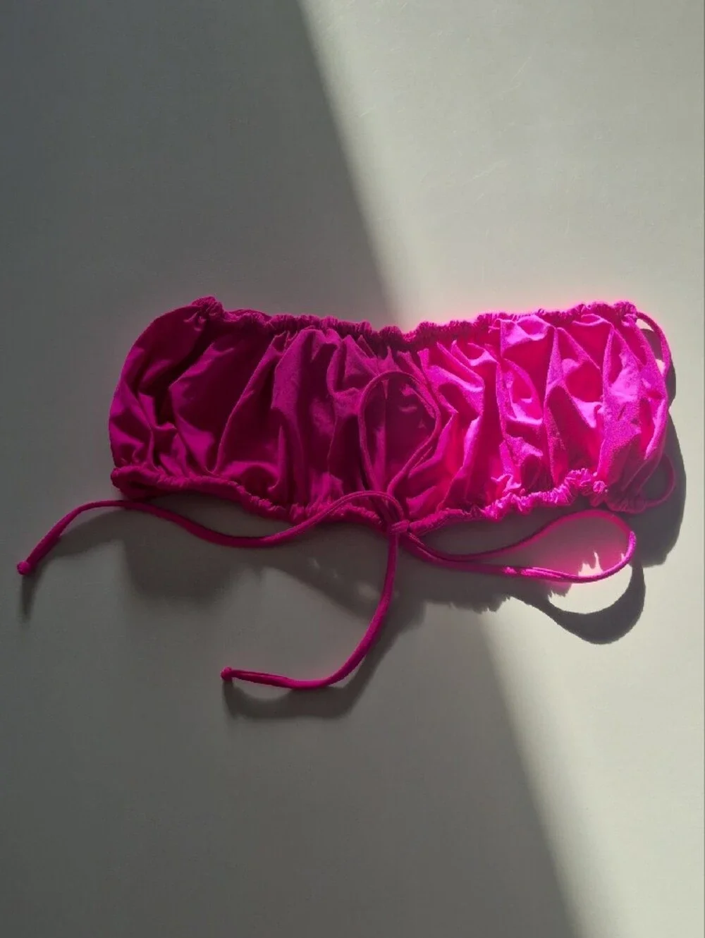 Frankies Bikinis Hot Pink Skimpy String Bikini Set, L
